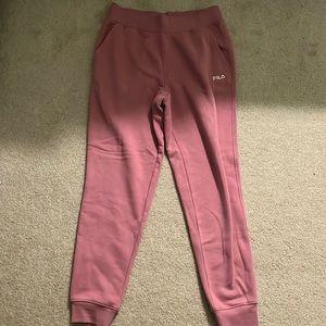 Pink Fleece Fila Joggers